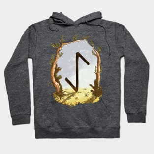 rune eiwaz - magical symbol Hoodie